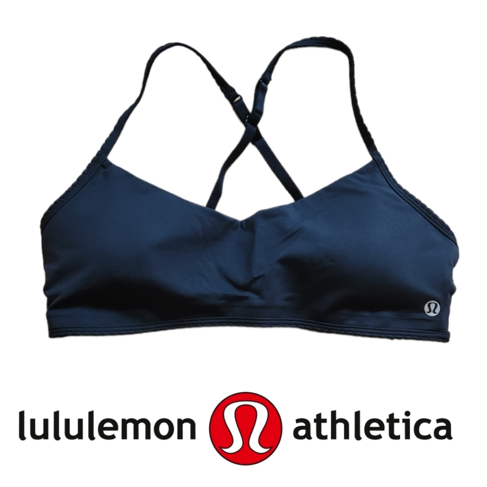 Lululemon Black Hot Spell Cage Bra Size 10